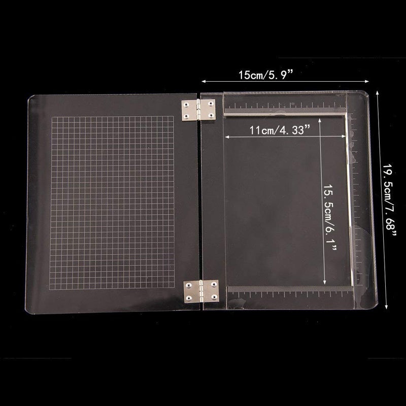 LZBRDY 5.9 by 7.7 Inch Large Clear Stamp Blocks with Grid & Measurements, Acrylic Stamping Platform Tool for Cards, Notebooks, Journals, Invitations & Crafts - Image 2